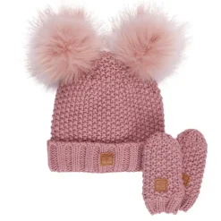 Adorable Knit Toque and Mittens Set - Infants