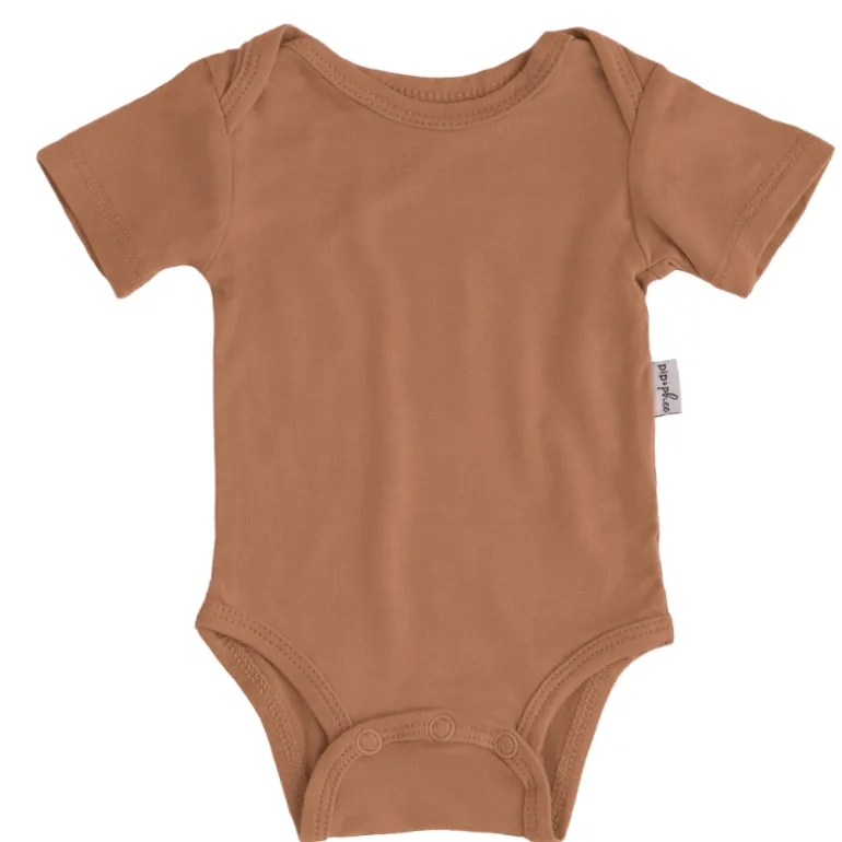 Bamboo Short Sleeve Bodysuits - Solids