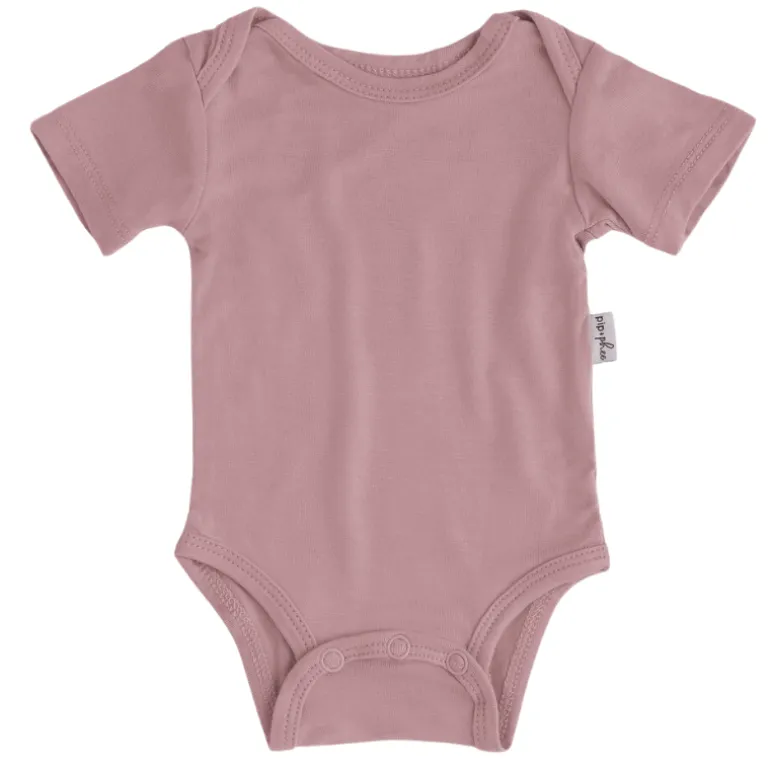 Bamboo Short Sleeve Bodysuits - Solids