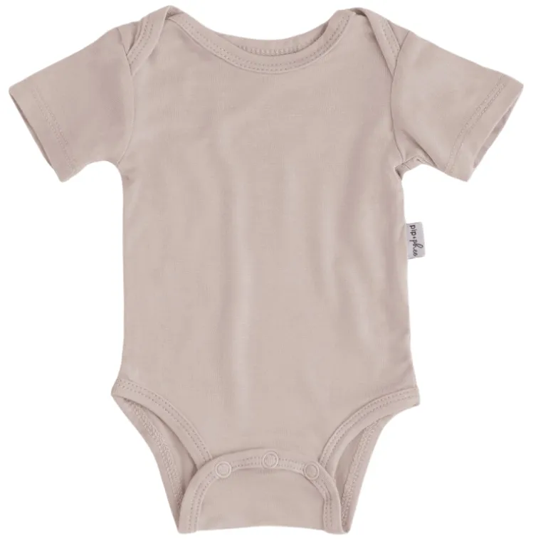 Bamboo Short Sleeve Bodysuits - Solids
