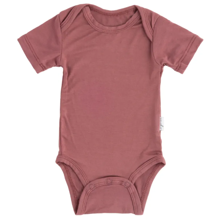 Bamboo Short Sleeve Bodysuits - Solids