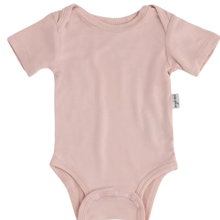 Bamboo Short Sleeve Bodysuits - Solids
