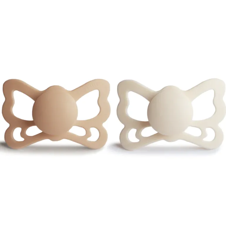 Butterfly Anatomical Silicone Pacifier 6-18 Months - 2 Pack