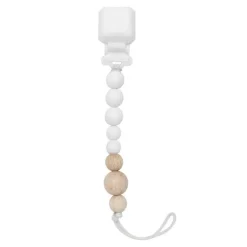 Colour Pop Silicone & Wood Pacifier Clips