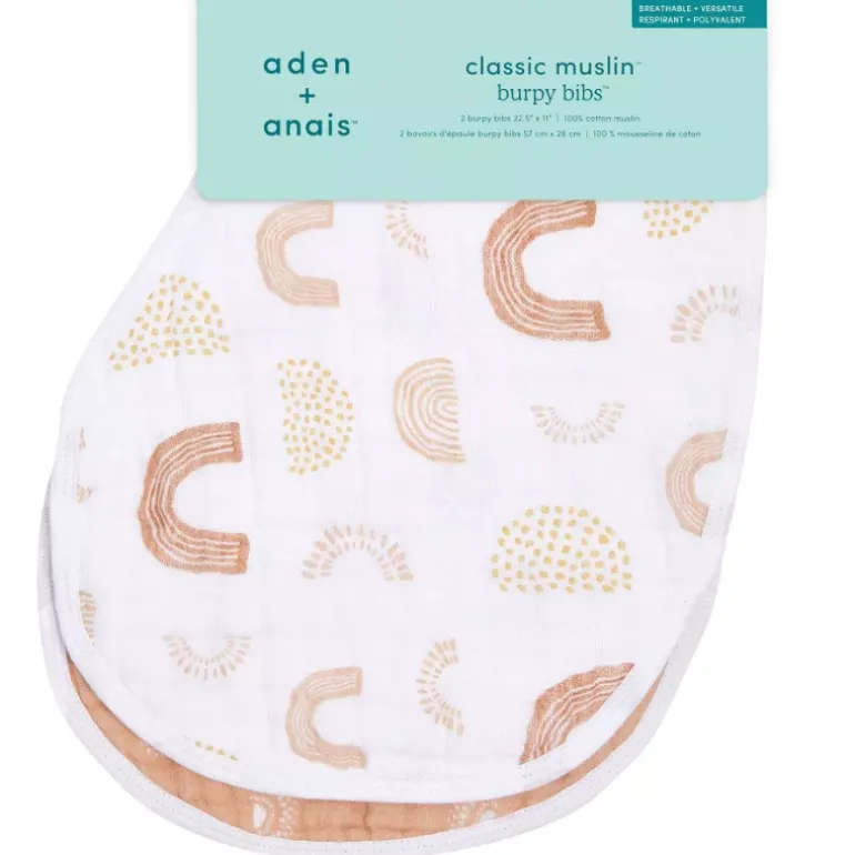 Cotton Muslin Burpy Bibs - 2 Pack