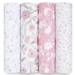 Cotton Muslin Swaddles - 4 Pack