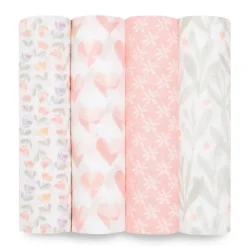 Cotton Muslin Swaddles - 4 Pack