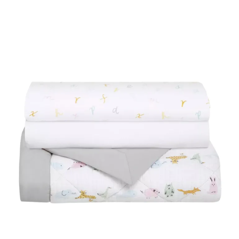 Essentials Cotton Muslin Bedding Set - 3 Pack