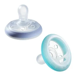 Glow in the Dark Breast-Like Pacifiers 6-18 Months - 2 Pack