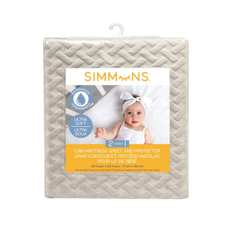 2-in-1 Crib Mattress Sheet and Protector