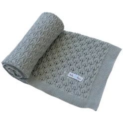 Knit Leaf Baby Blanket
