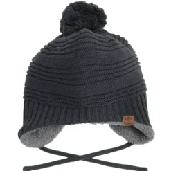 Knitted Pom Pom Hat