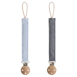 Linen Pacifier Clip - 2 Pack