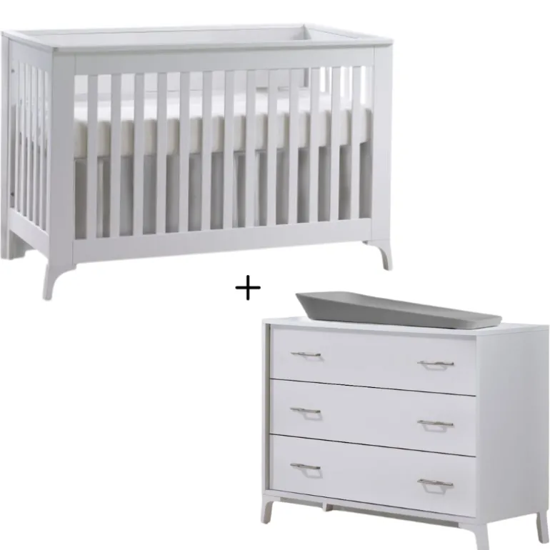 Metro Convertible Crib and 3 Drawer Dresser Combo