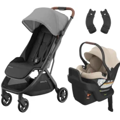 Minu V3 Stroller + Aria Infant Car Seat + Car Seat Adapters Travel System