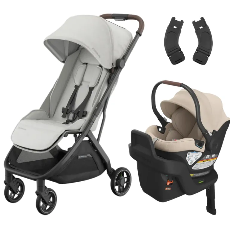 Minu V3 Stroller + Aria Infant Car Seat + Car Seat Adapters Travel System