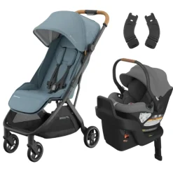 Minu V3 Stroller + Aria Infant Car Seat + Car Seat Adapters Travel System