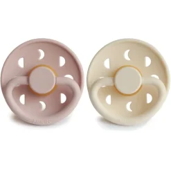 Moon Natural Rubber Baby Pacifier - 2 Pack