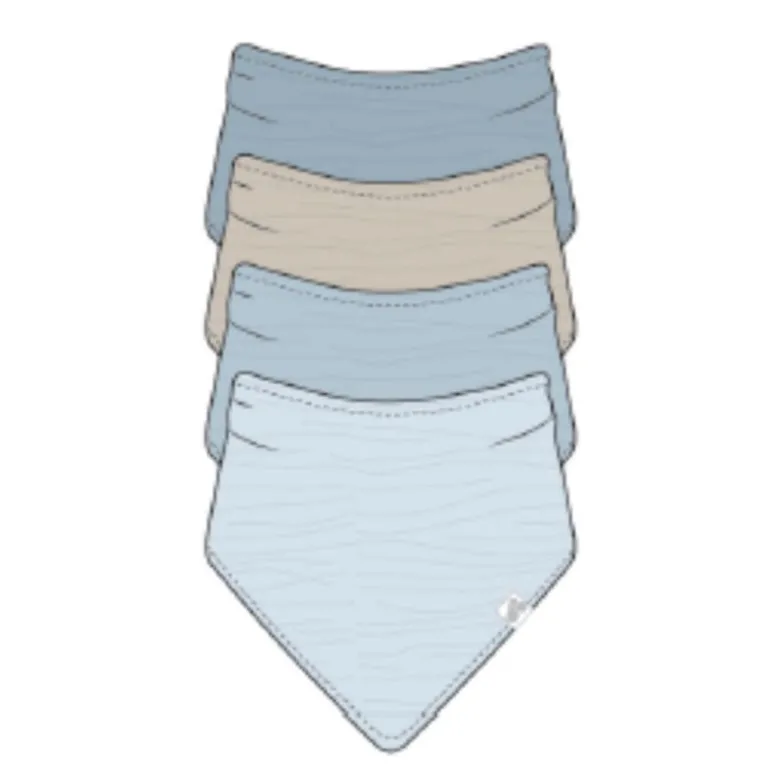 Muslin Bandana Bibs - 4 Pack
