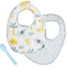 Muslin Bib Set With Matching Spoon