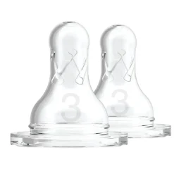 Natural Flow Original-Narrow Neck Baby Bottle Nipples - 6 Pack