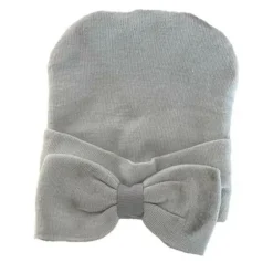 Newborn Knitted Hat with Bow