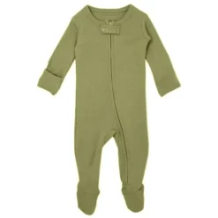 Organic Zipper Footed Sleeper - Solids