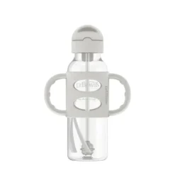 8oz Sippy Straw Bottle - Grey