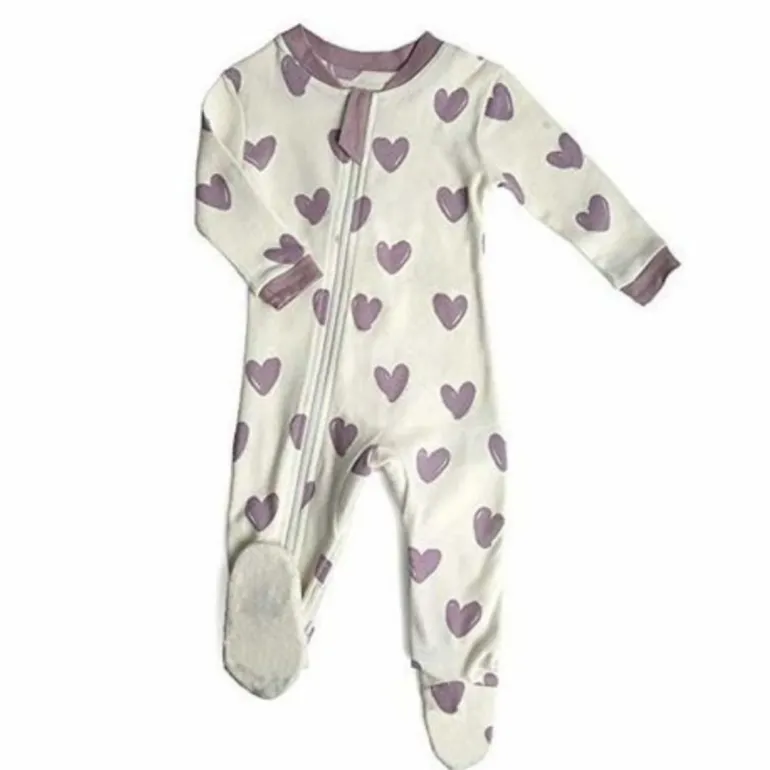Patterned Organic Footed Sleepers