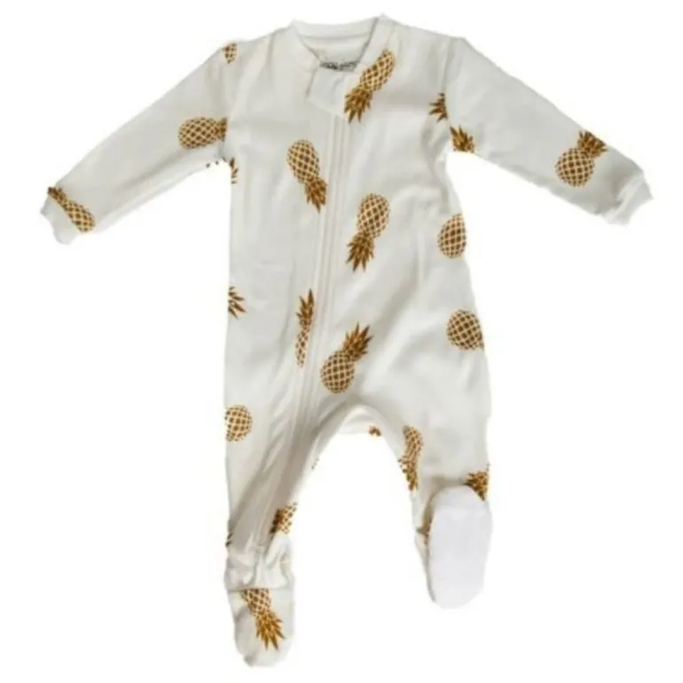 Patterned Organic Footed Sleepers
