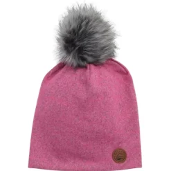 Pom Pom Knit Slouchy Beanie