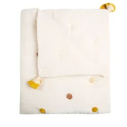 Pom Pom Quilted Baby Blanket