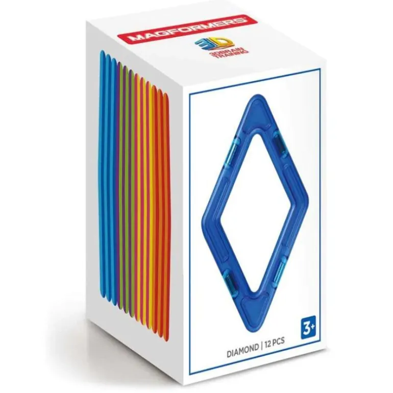 Rainbow Magnetic Shapes - 12 Pieces