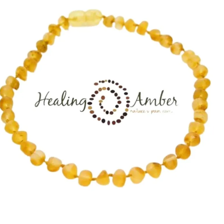 Raw Baltic Amber Teething Necklace - 13 Inch