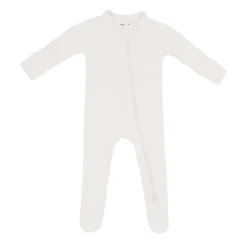 Ribbed Bamboo Zipper Footie