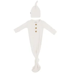 Ribbed Knotted Gown & Hat