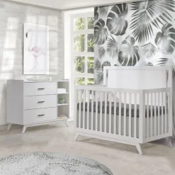 Sissi Convertible Crib + 3 Drawer Combo Dresser Set