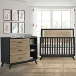 Sissi Convertible Crib + 3 Drawer Combo Dresser Set