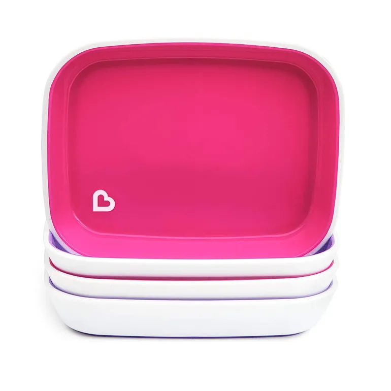 Splash Plates - Pink/Purple - 4pk