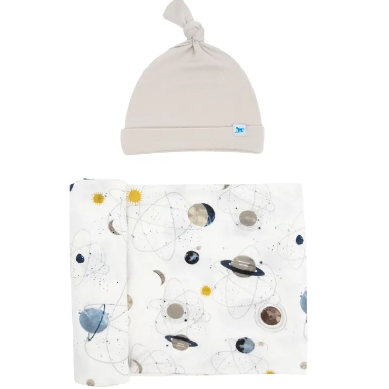 Stretch Knit Swaddle & Hat Set