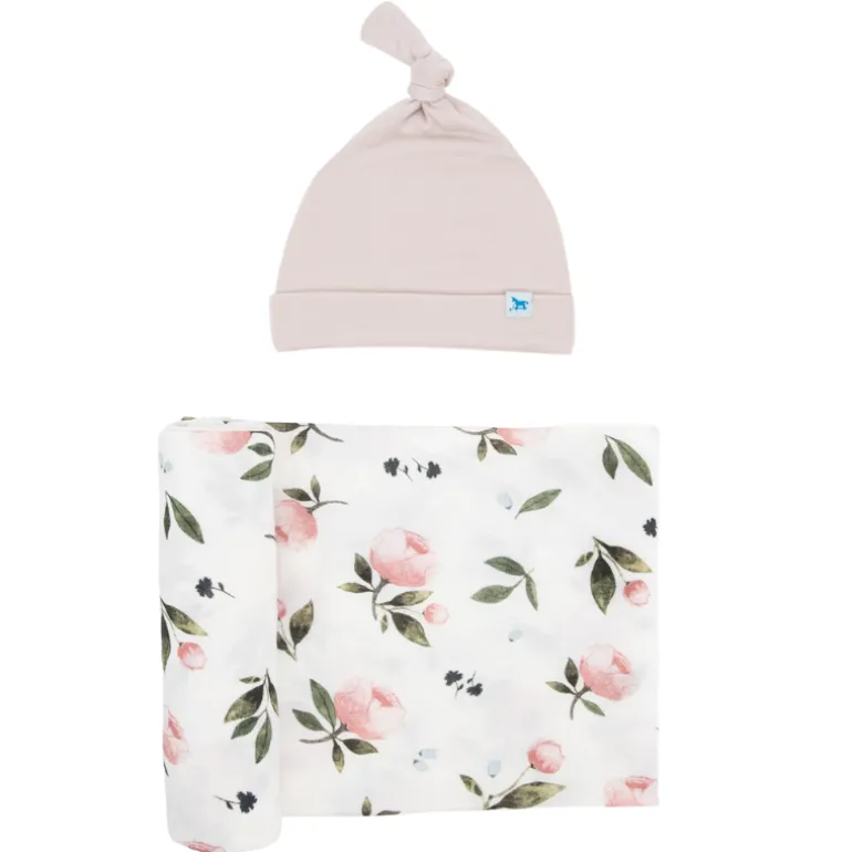 Stretch Knit Swaddle & Hat Set