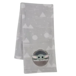 The Child/Baby Yoda Gray Fleece Baby Blanket