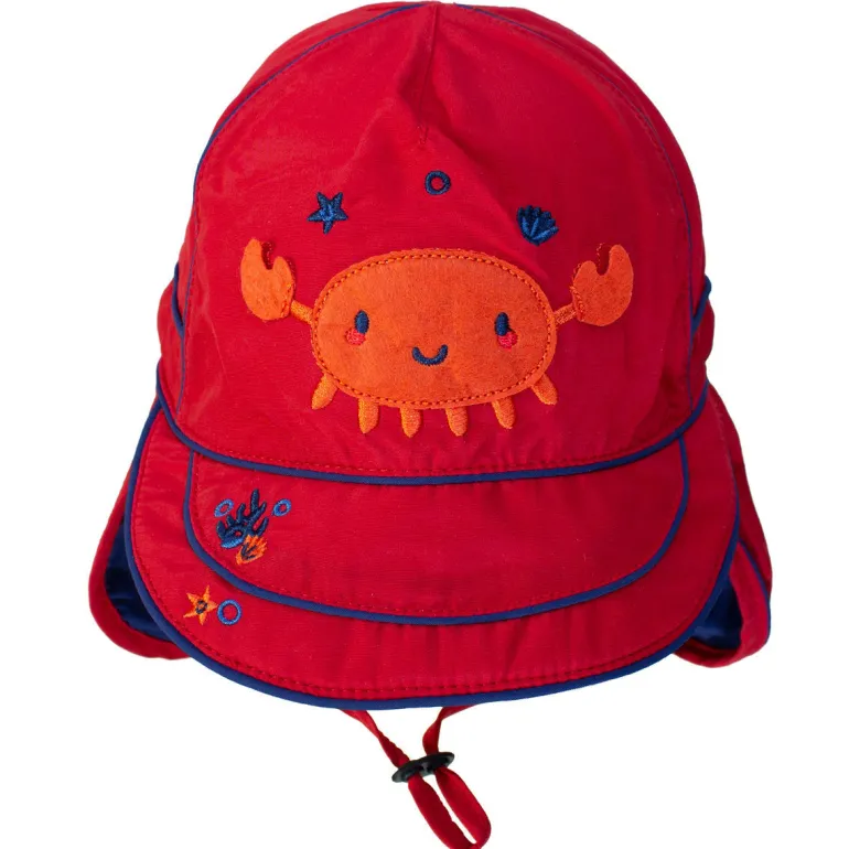 UV Flap Hat - Racy Red
