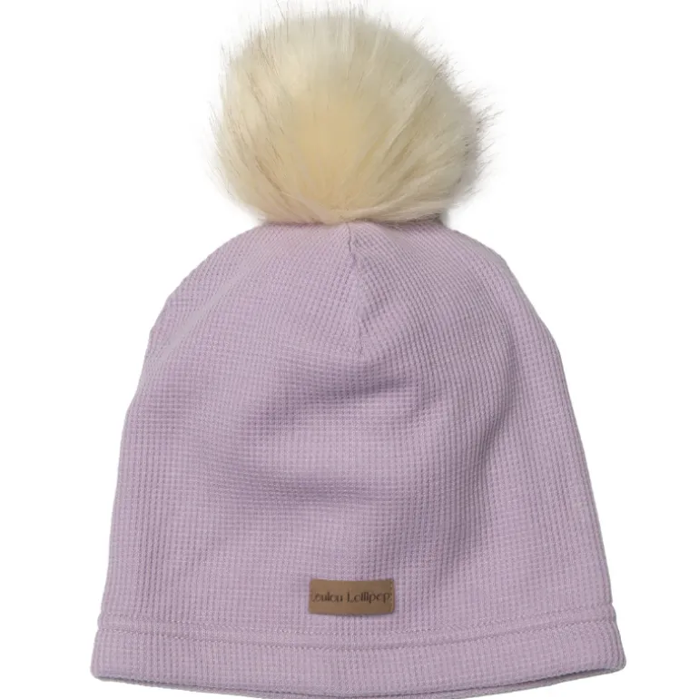 Waffle Pom Pom Hat