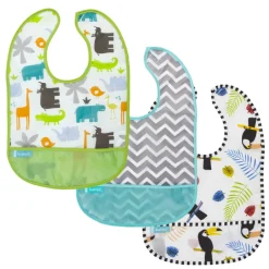 Waterproof Clean Bibs - 3 Pack