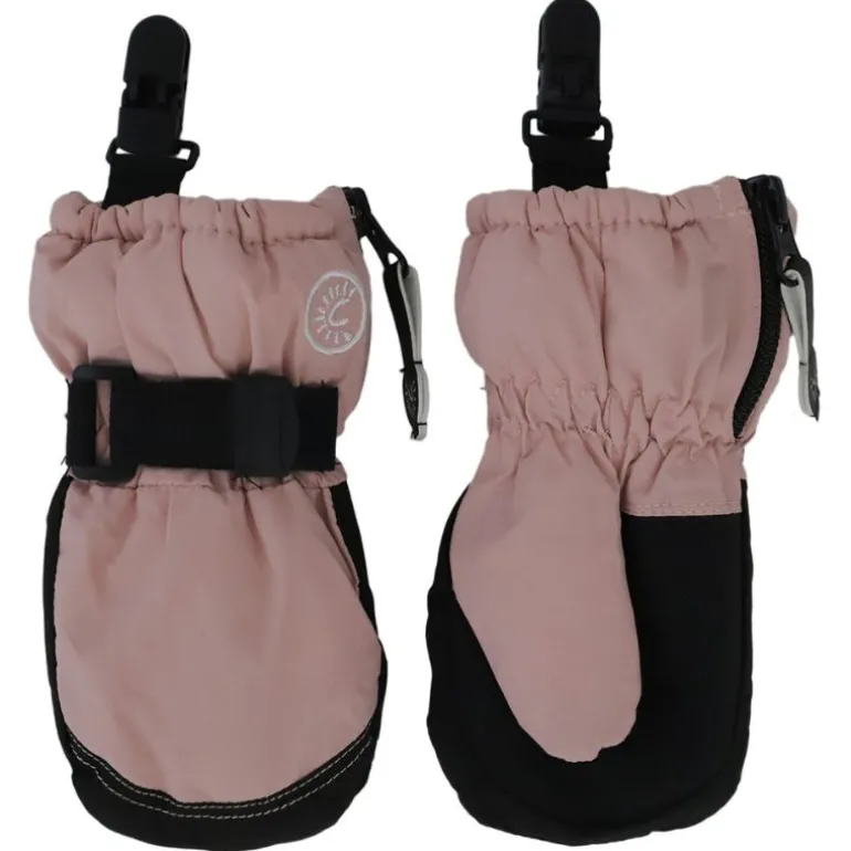 Zipper Mittens with Clips